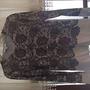 Women gray floral sweater Isaac Mizrahi size xs